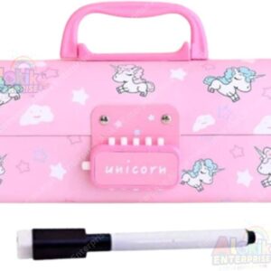 Unicorn Whiteboard Pencilbox with Lock