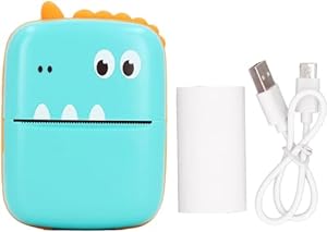 Mini Portable Wireless Bluetooth Pocket Thermal Printers with 1 Roll Printing Paper for Android iOS Smartphone