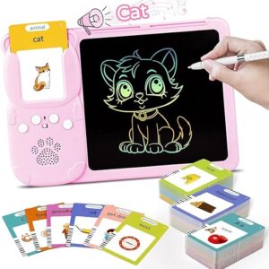 Talking Flash Cards & Writing Tablet for 3-8 Year Old,510 Words English Learning Materials Sensory Toys for Toddlers