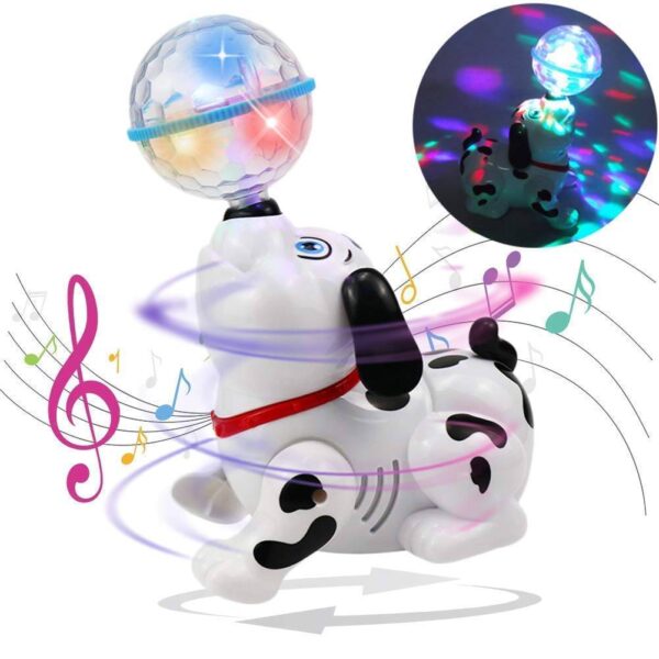 360 rotating with lighting and dancing dog toy for kids