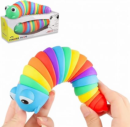 Slug Fidget Toy - Sensory Slug 3D, Flexible Decompression Slug for Relaxing